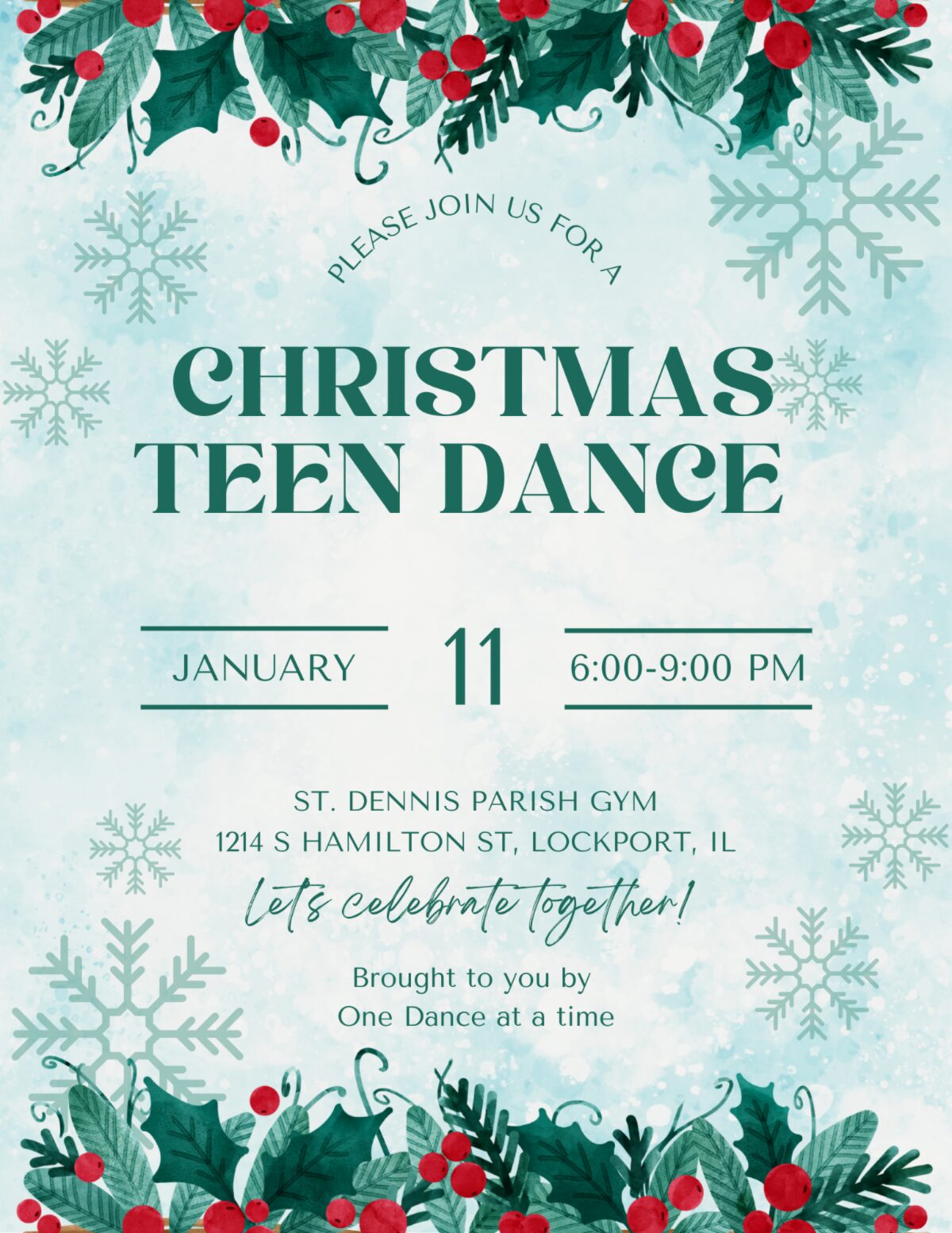 A Christmas Teen Dance 2025 by One Dance at a Time